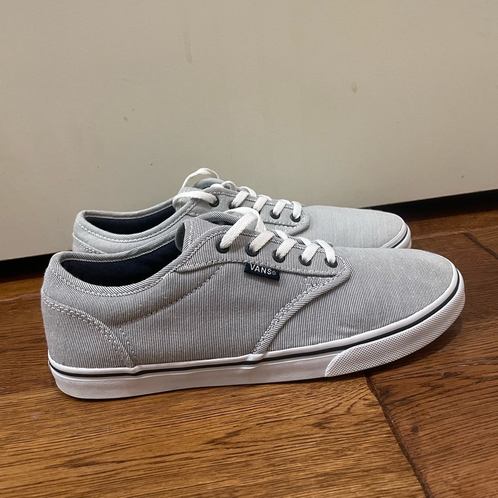 Women’s Vans - Size 7.5 - Blue and White Stripe